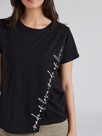 Camiseta Made of love - Negro