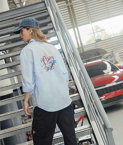 Sobrecamisa Viviendo el Sueño - Azul claro