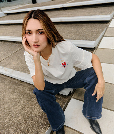 Camiseta Vive tu sueño - Marfil