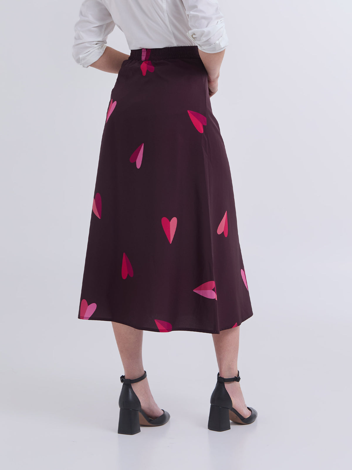 Falda Two Hearts - Vinotinto