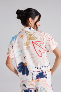 Set Happy life - Marfil Camisa & Pantalón