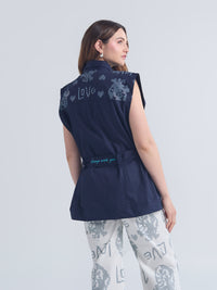 Chaleco Love - Azul