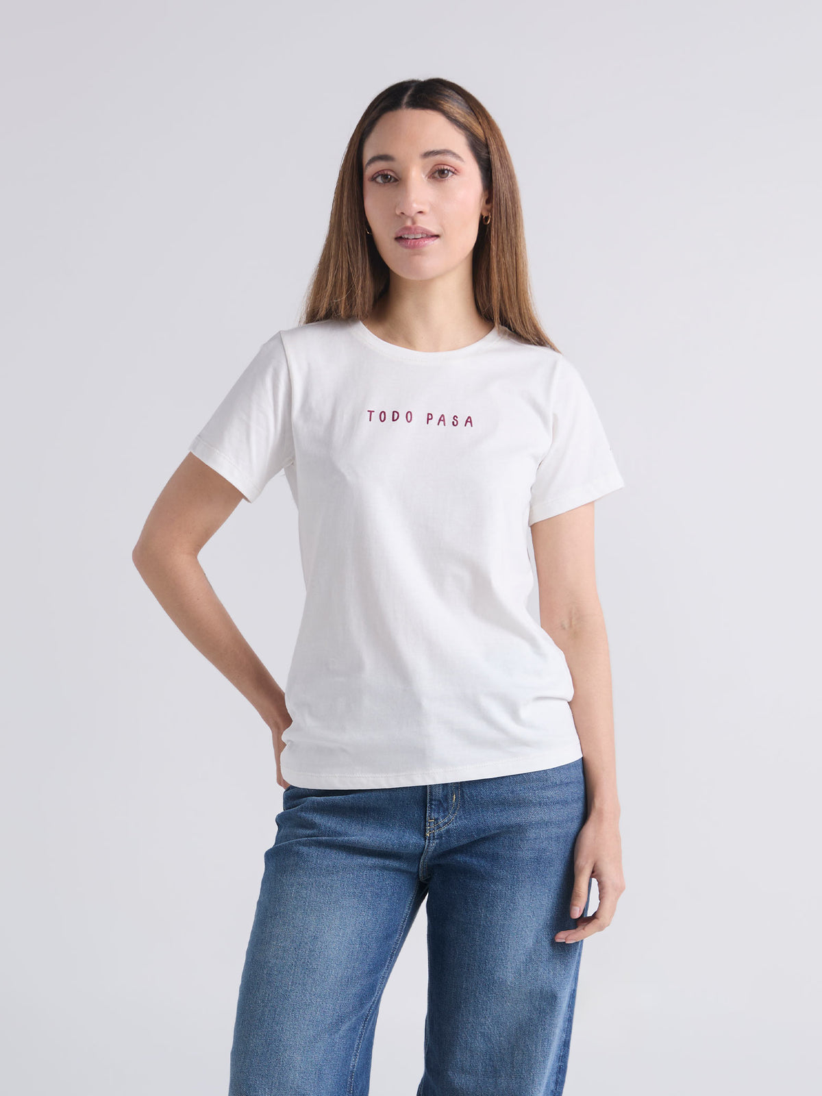 Camiseta Todo pasa - Marfil