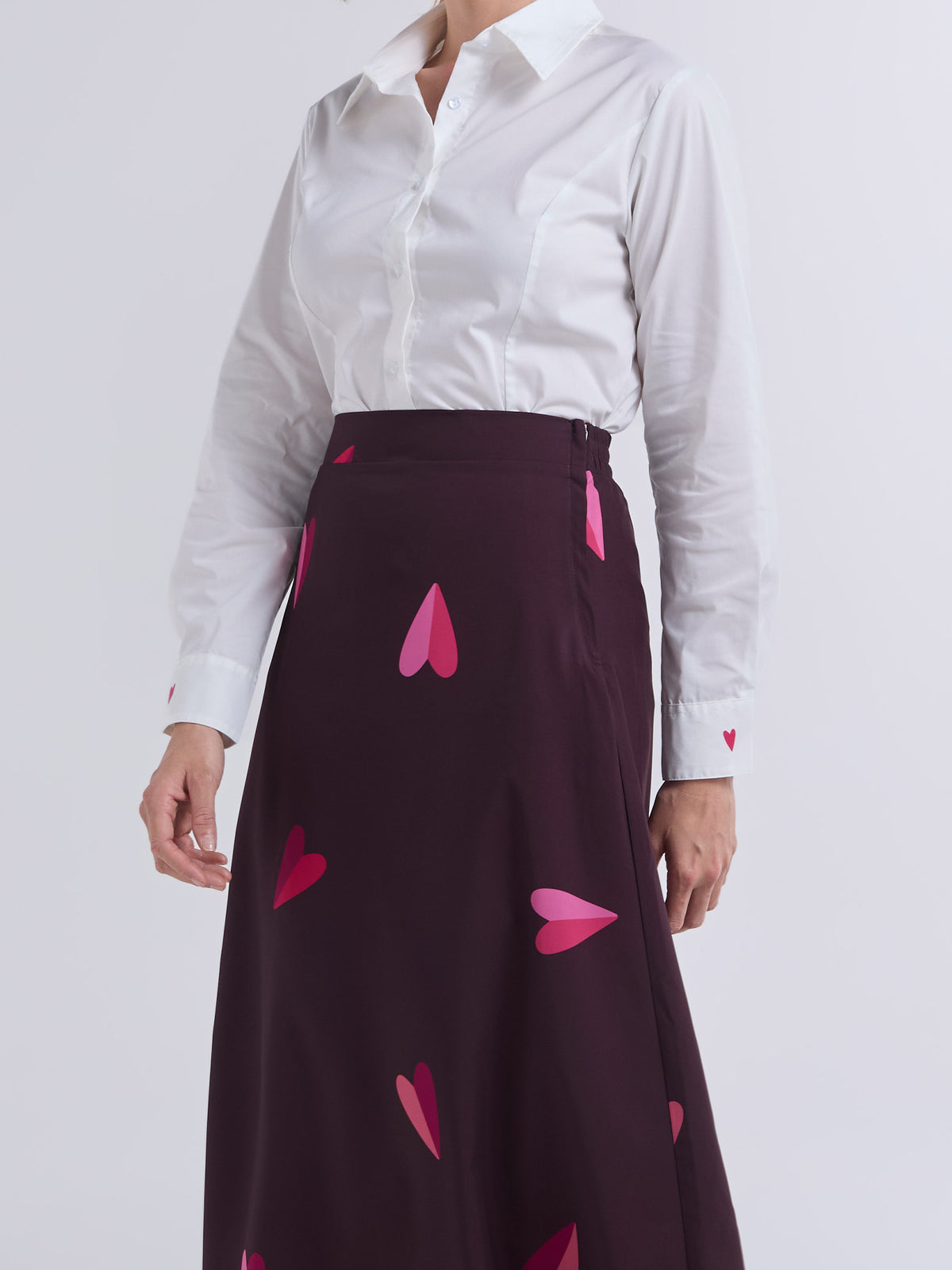 Falda Two Hearts - Vinotinto