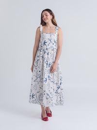 Vestido Puntada de cruz - Marfil