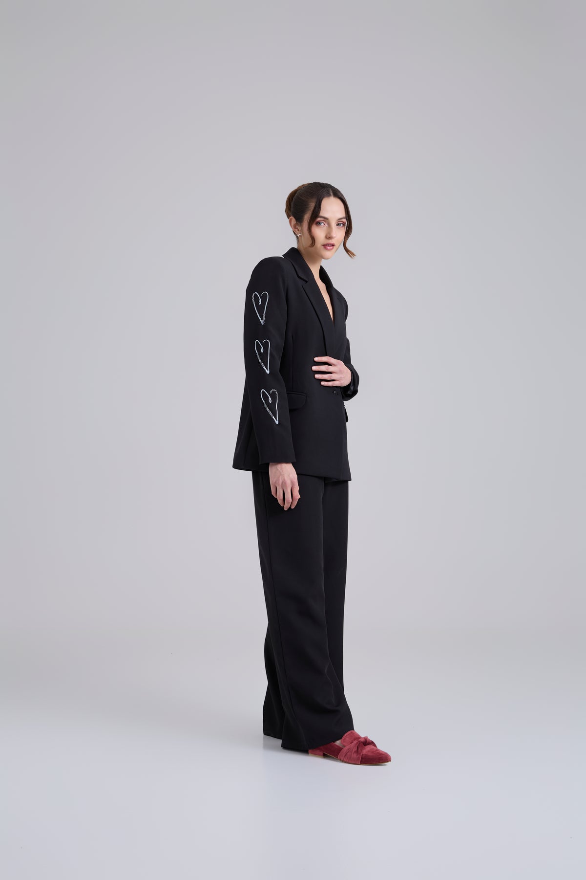 Set Bordado - Negro Blazer & Pantalón