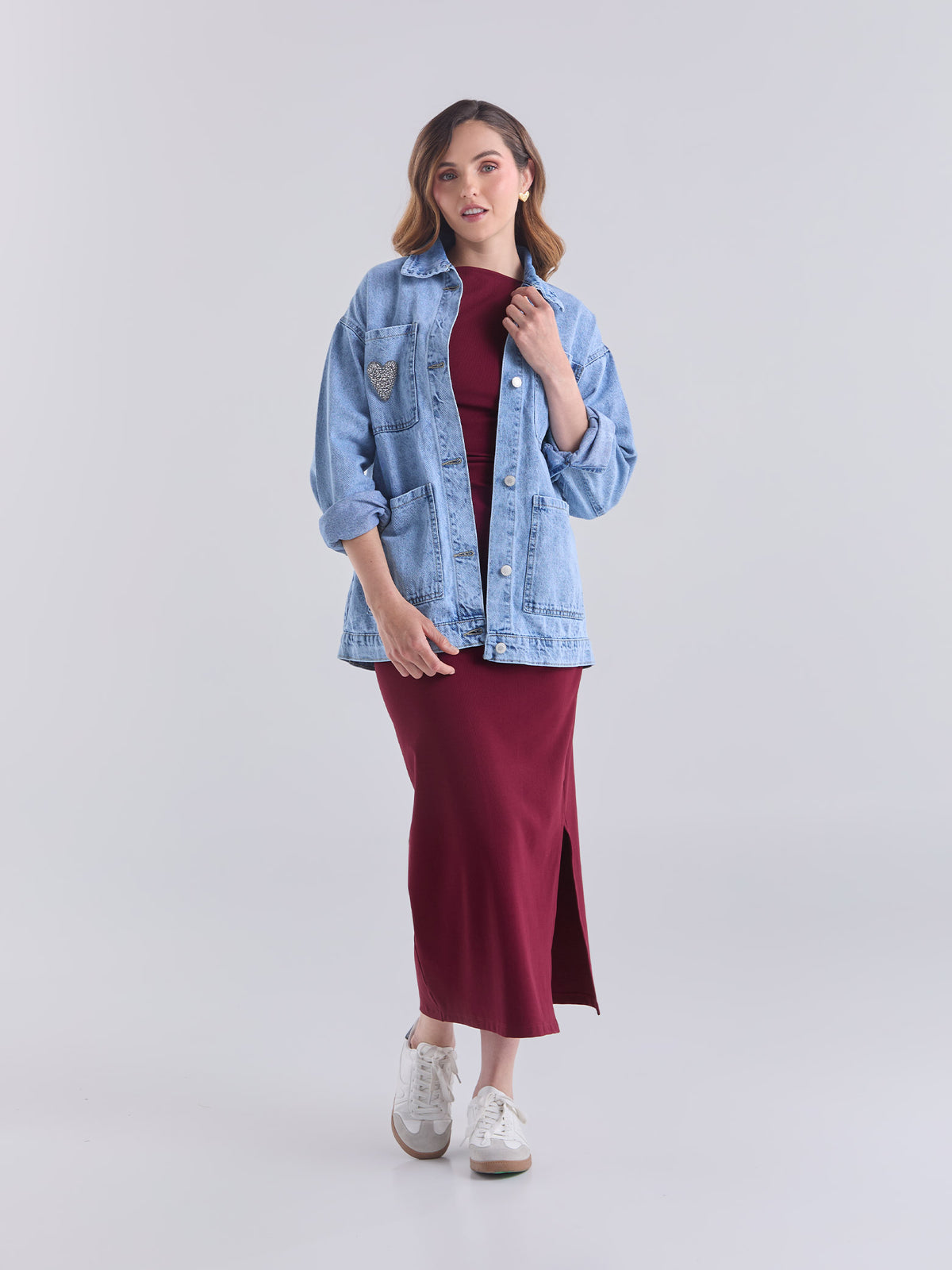 Vestido One heart - Vinotinto