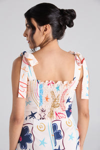 Set Happy life - Marfil Top & Falda