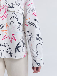 Sobrecamisa Tejidos de amor - Marfil
