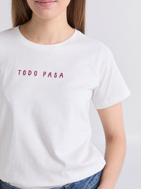 Camiseta Todo pasa - Marfil