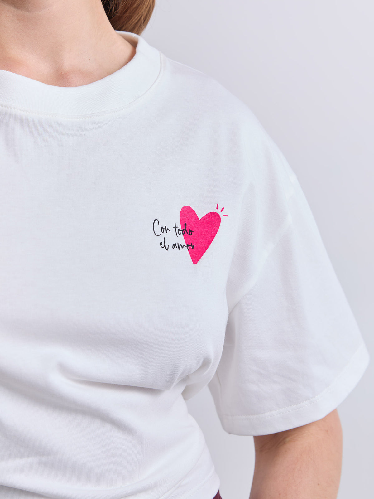 Camiseta Con todo el amor - Marfil