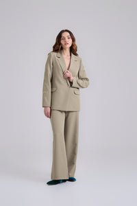 Set Bordado - Caqui Blazer & Pantalón