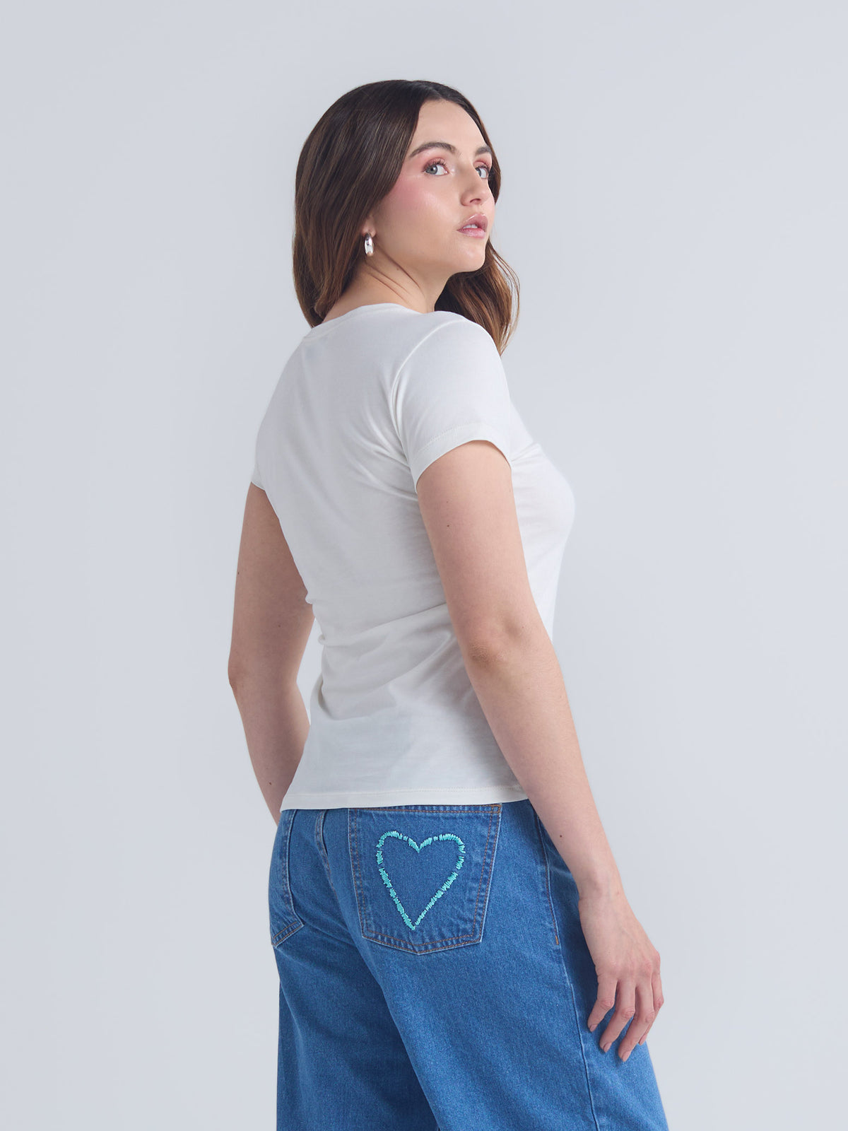 Camiseta With love - Marfil