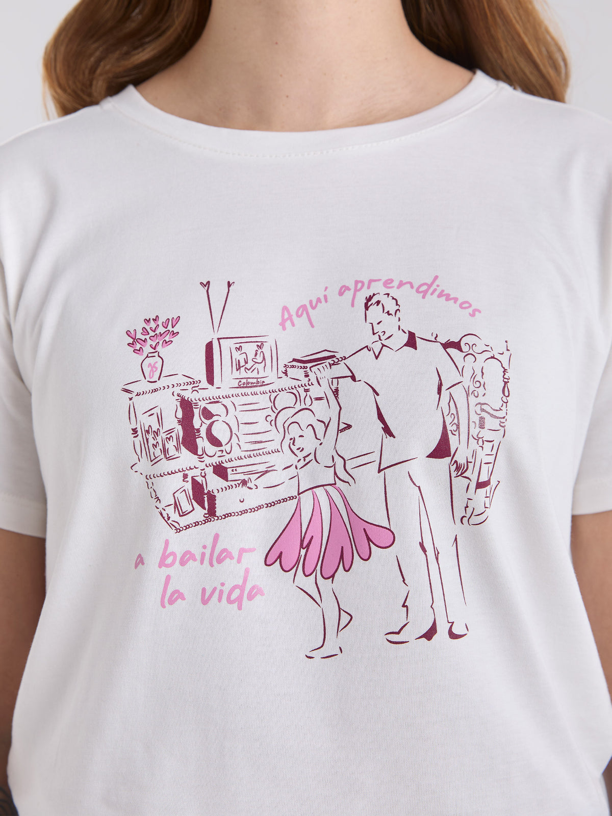 Camiseta Bailar la vida - Marfil