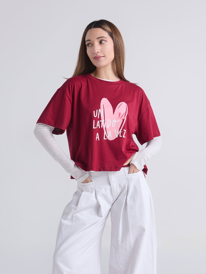 Camiseta Latidos - Vinotinto