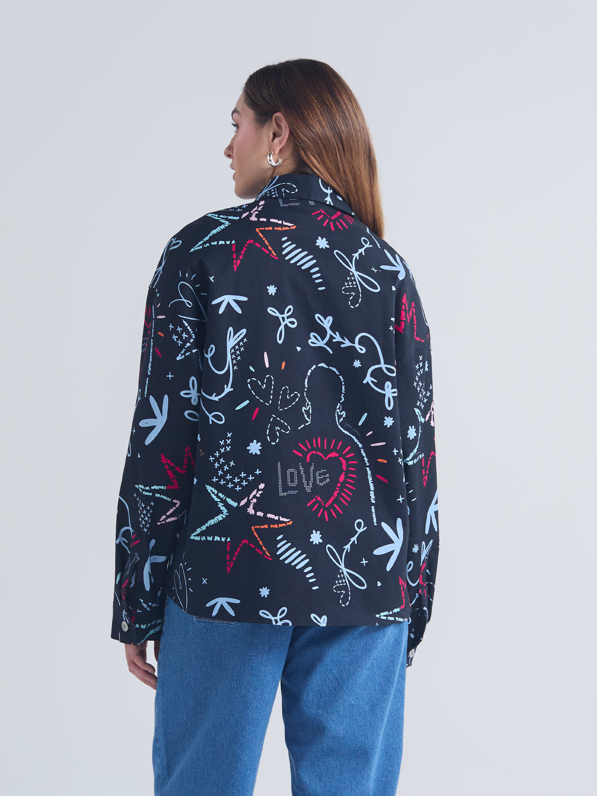 Sobrecamisa Tejidos de amor - Azul