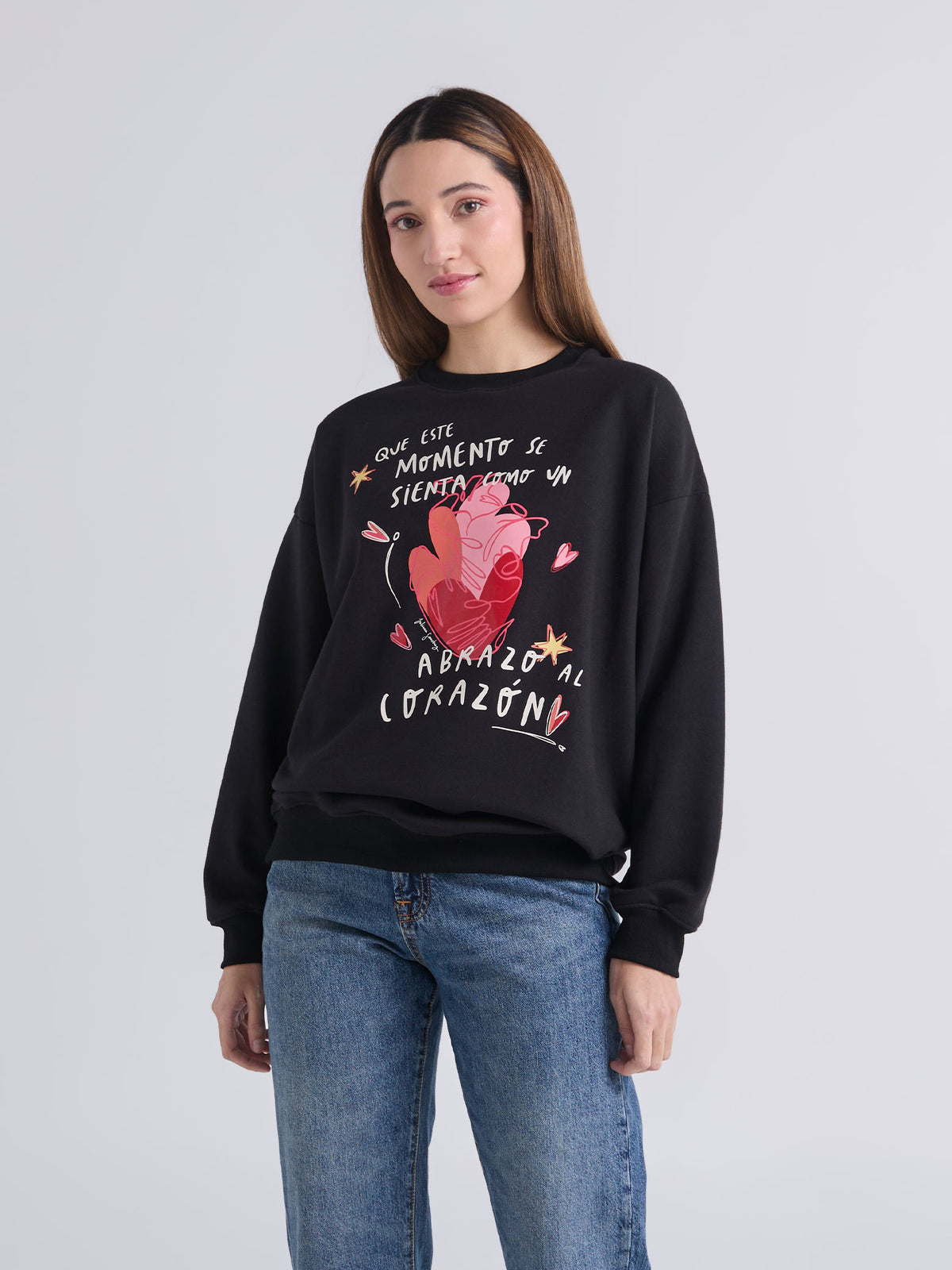 Buzo Abrazo al corazón - Negro