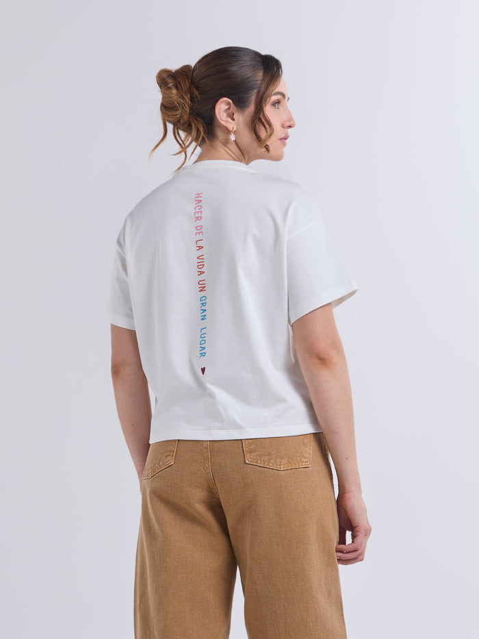 Camiseta Un gran lugar - Marfil