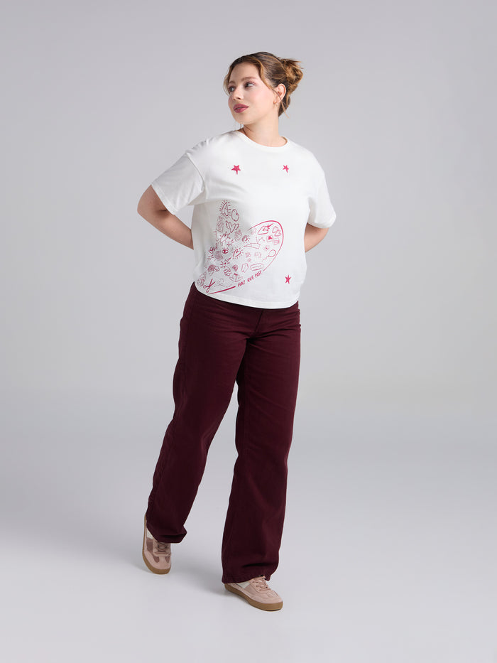 Camiseta Haz que pase - Marfil