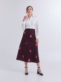 Falda Two Hearts - Vinotinto