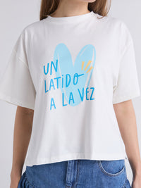 Camiseta Latidos - Marfil