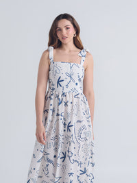 Vestido Puntada de cruz - Marfil