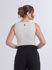 Top Vivir bonito - Marfil