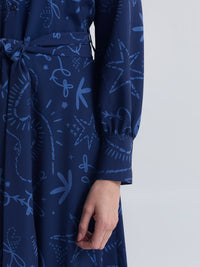 Vestido Puntada de amor - Azul