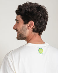 Camiseta Mango biche Man - Marfil