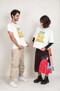 Camiseta Mango biche Man - Marfil