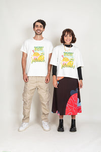 Camiseta Mango biche Man - Marfil