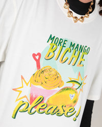 Camiseta Mango biche Woman - Marfil [Venta de Garaje]