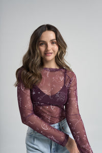 Top Beautiful life - Vinotinto