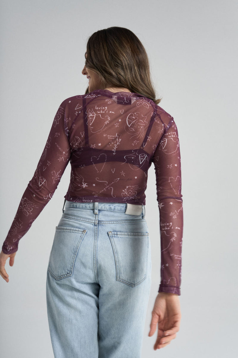 Top Beautiful life - Vinotinto