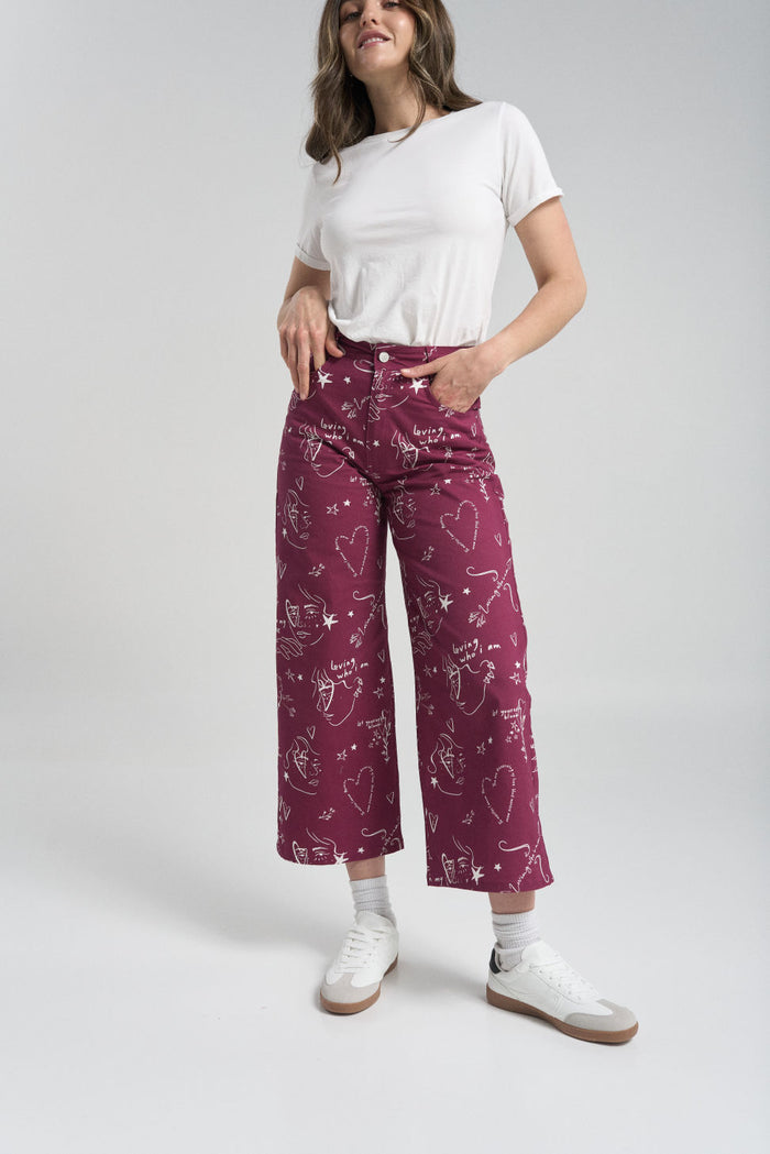 Pantalón Just a girl - Vinotinto