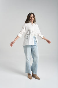 Camisa More peace - Marfil