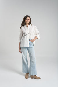 Camisa More peace - Marfil