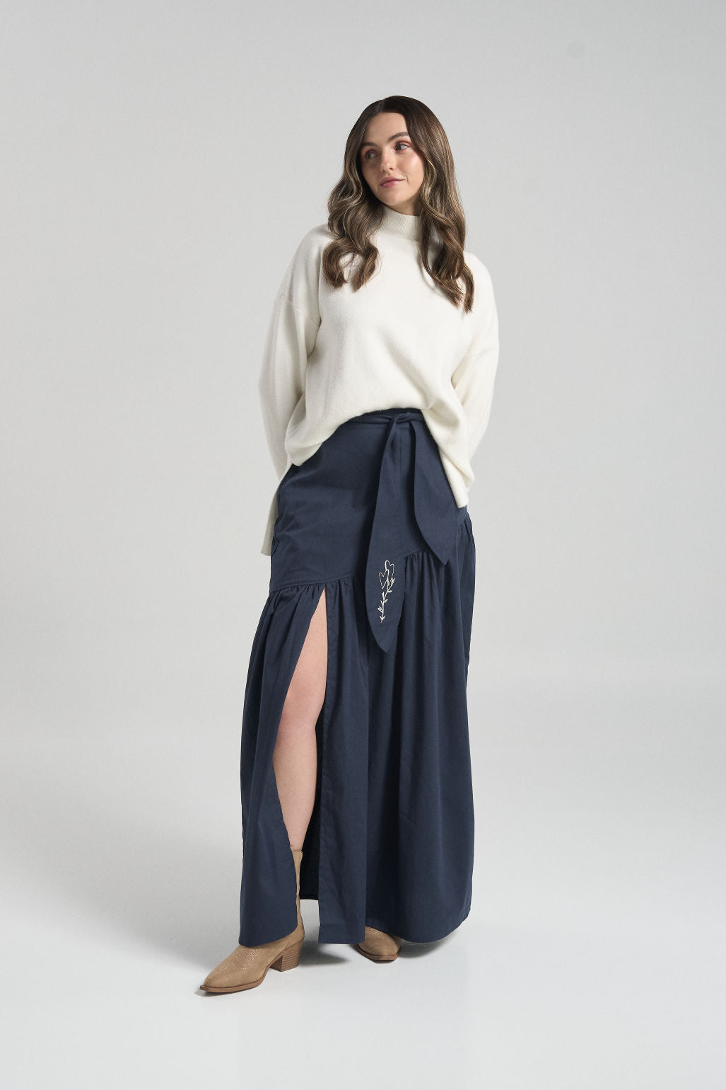 Falda Abertura - Azul