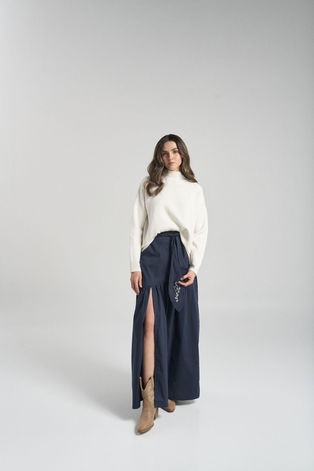 Falda Abertura - Azul