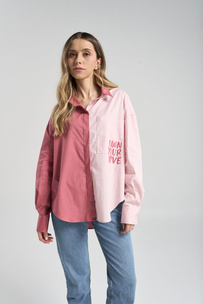 Camisa Own your love - Rosa