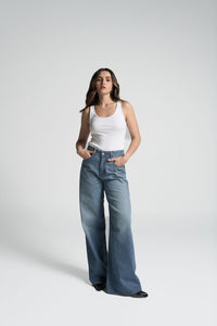 Jean Bolsillos corazones - Azul