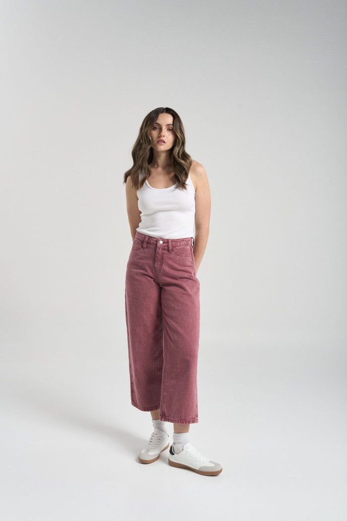 Jean Bolsillos corazones - Vinotinto