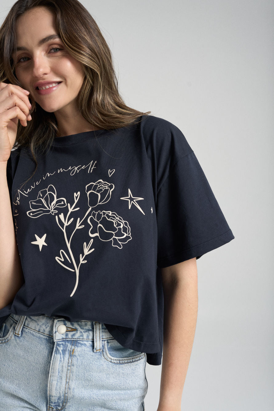 Camiseta Believe - Azul