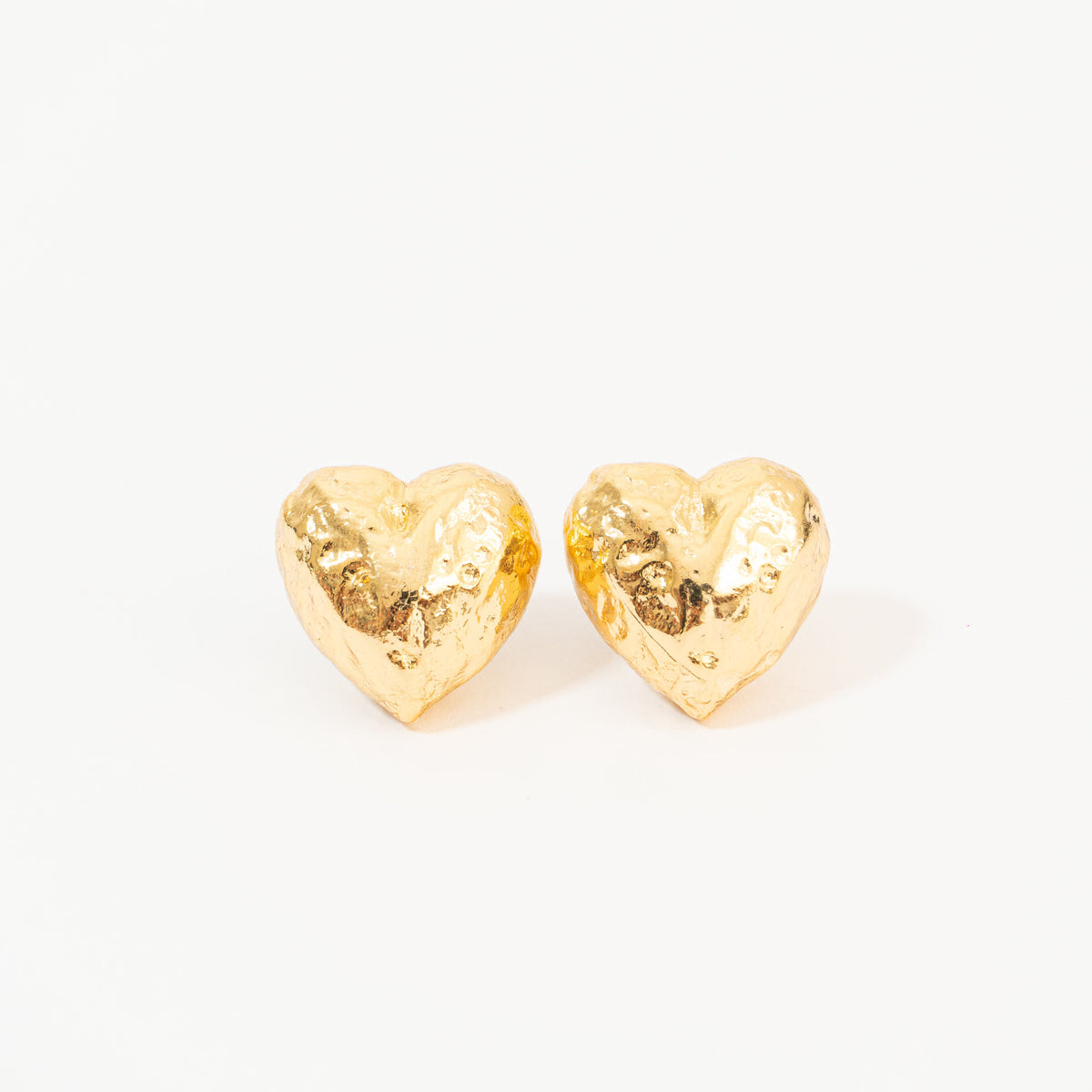 Aretes Corazón De Relieve