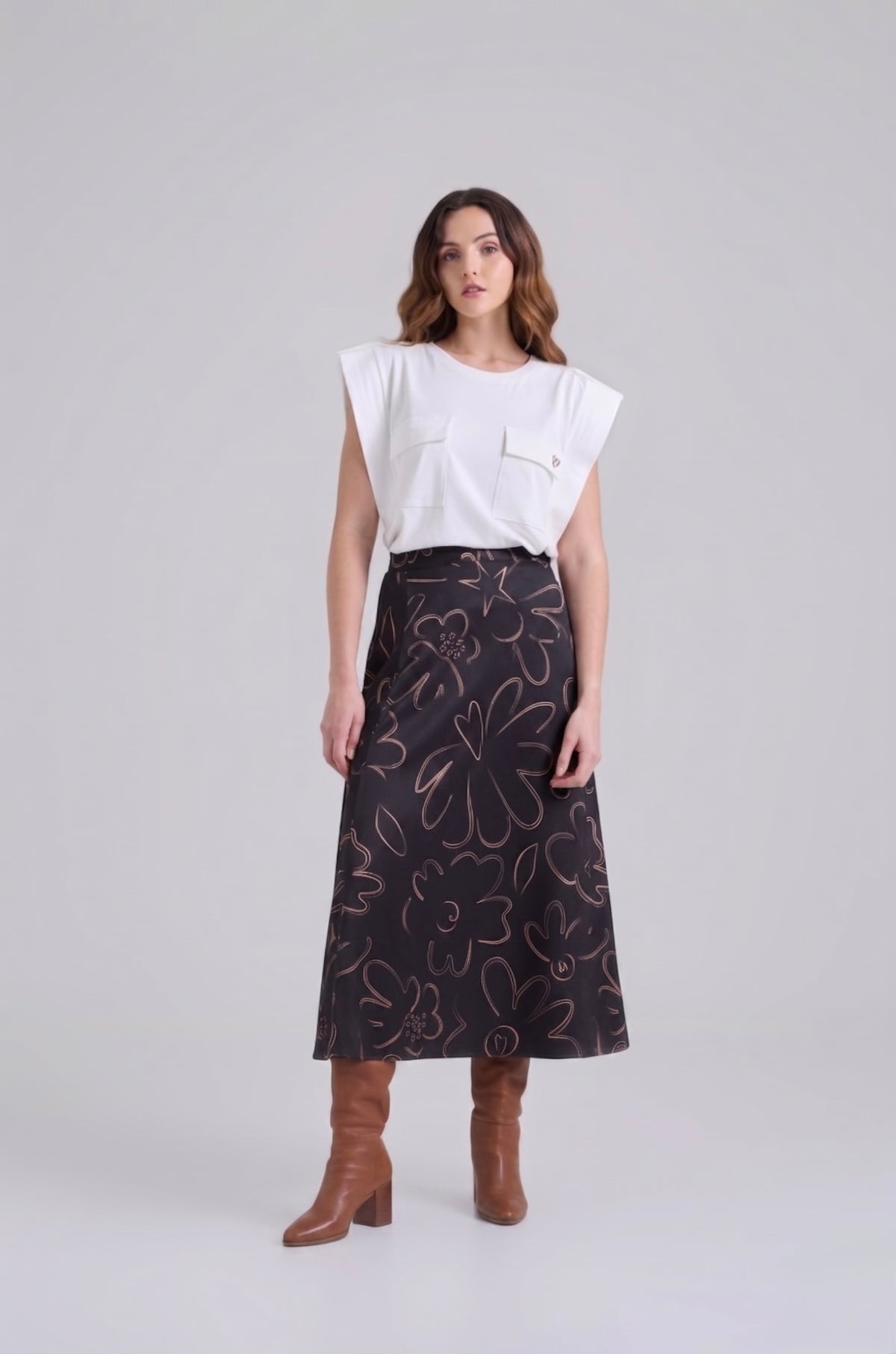 Falda Garden - Negro