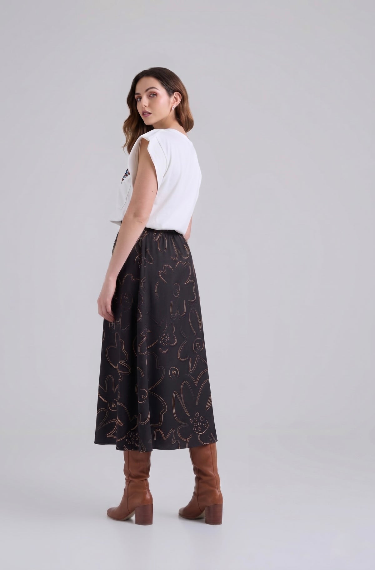 Falda Garden - Negro